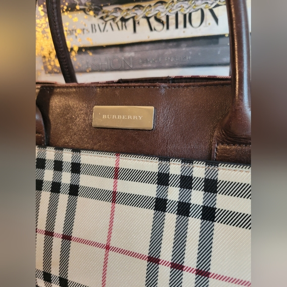 Burberry Nova Check Canvas Hand Bag Vintage RARE - Picture 12 of 16
